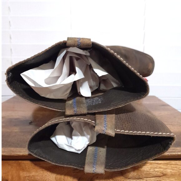 Bed Stu Opal Brown Leather Harness Boots Built In Bottle Opener Women's 8 EU 39 - Picture 6 of 12